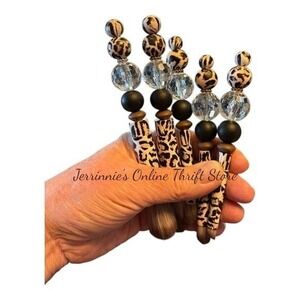 Leopard Bling Makeup Brush Set D - Custom Design